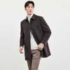 SEPTWOLVES Men's Warm Wool Blend Mid-length Overcoat