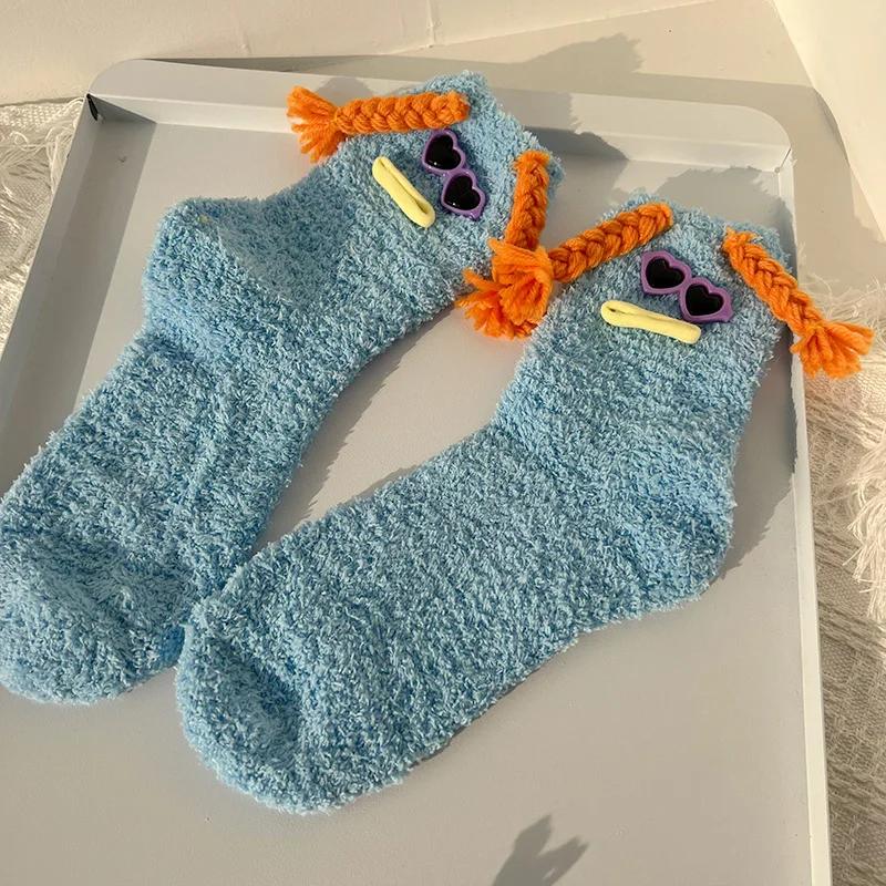 

Новые осенне-зимние дышащие унисекс рождественские забавные носки вязаные крокодиловые носки женские милые мультяшные теплые носки One Size