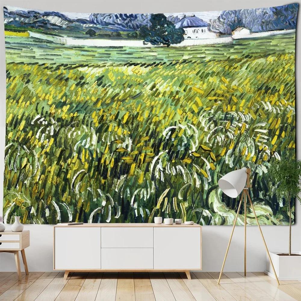 Natures Canvas Tapestry Lush Forest Vibrant Fields Unique Wall Art for Home Decor Living Room Art Lover Gift