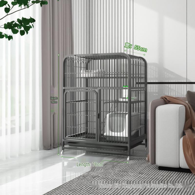 Extra-Large Three-Layer Cat Cage Villa for Household Use