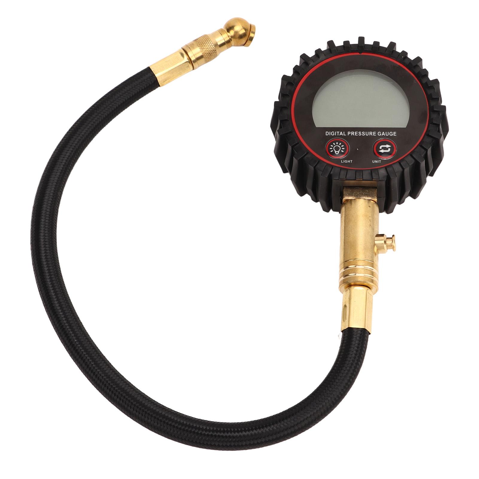 

Digital Tire Pressure Gauge 0 to 200 PSI 4 Units Accurate Easy to Read for Car Motorcycle SUV Bike