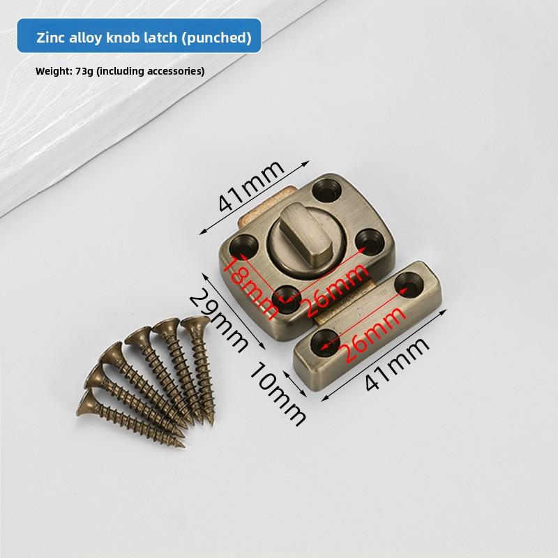 

1pcs Home Security Latch Lock Slide Lock for Bathroom Toilet Door Lock Twist Rotating Barrel Rotate Bolt Latch Gate бронзовий