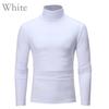 Menn Høst Pullovers Langermet Turtleneck T-skjorter Solid Basic Winter Fashion Topp