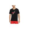 Nike Running T Shirts Men's Black Crew Neck Moderate Straight Fit FB7067-010
