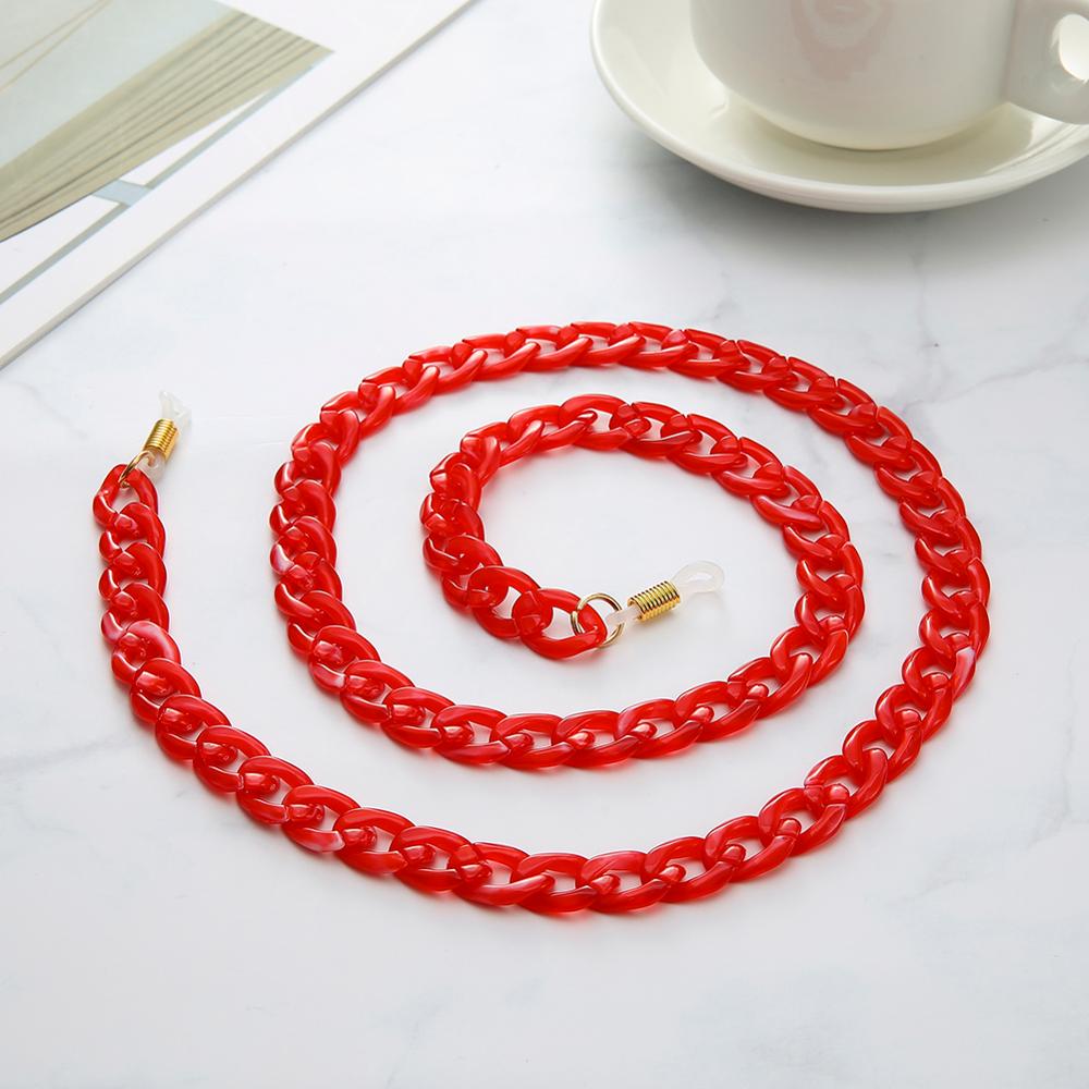 Trendige Acryl-Sonnenbrillen-Ketten für Damen Halter-Schnur Lesebrillen-Kette Lanyard Brillen-Hänge-Halskette Großhandel