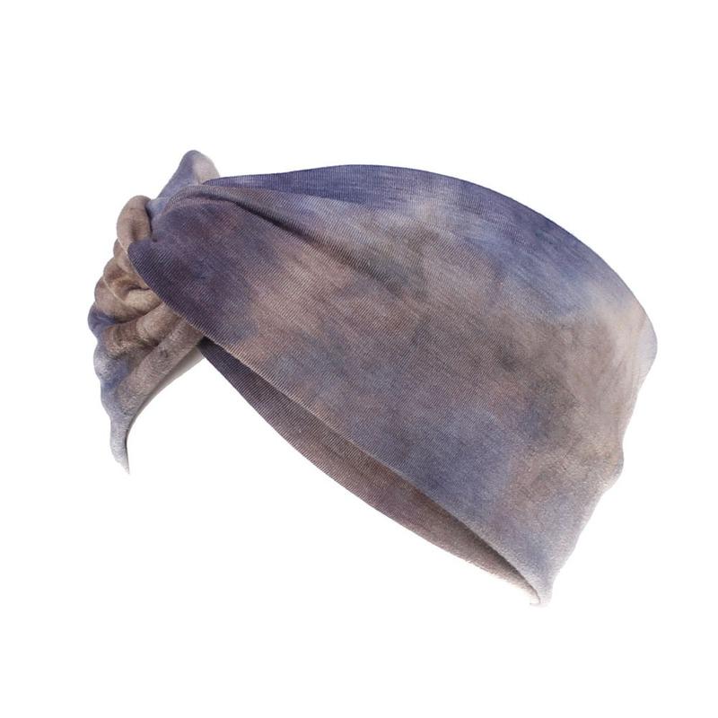 Retro Korsknuten Dam Flickor Elastisk Yoga Turban Knuten Hårband Sport Huvudband Bredt Huvudband