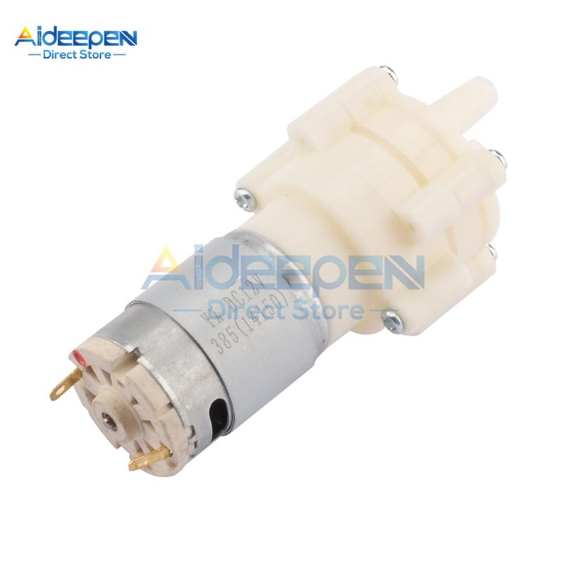 DC 12V R385 Priming Diaphragm Mini Pump Spray Motor Micro Pumps For Water Dispenser 90mm X 40mm X 35mm Max Suction 2m