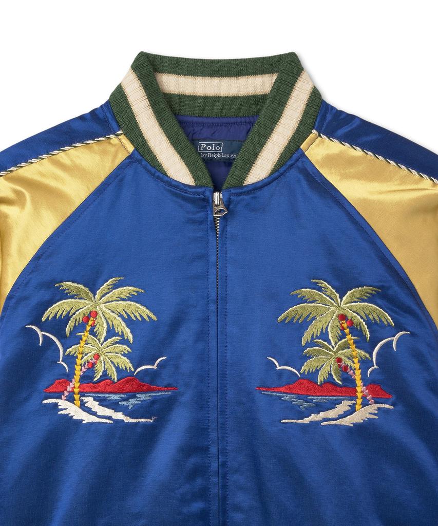 Polo Ralph Lauren W Satin Bomber Jacket - Blue