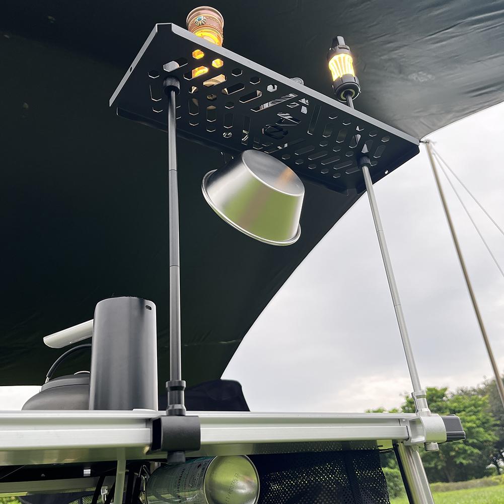 Portable Aluminium Alloy Detachable Lantern Stand Outdoor Light Hanger Portable Lamp Post Pole for IGT Table Camping Accessories