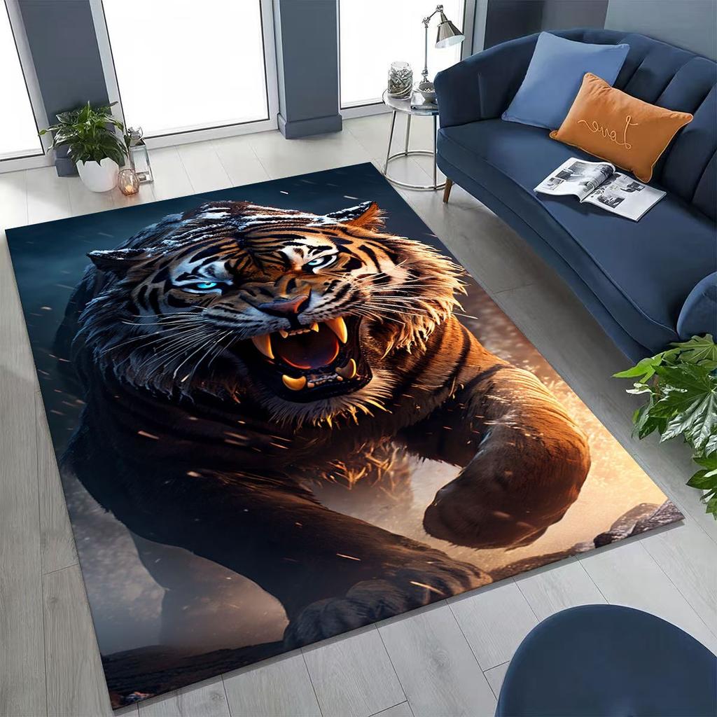 27 Style Wild Animal Tiger Beast Cartoon Rug for Bedroom Living Room Sofa Home Doormat Decor, Large Kid Play Non-slip Floor Mat