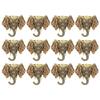6/12pcs Retro Elephant Napkin Rings Chic Rhinestone Elephant Napkin Ring Western Napkin Buckle Table Decoration