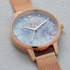 Authorized Retailer: OLIVIA BURTON Women's Under the Sea Watch OB16US44, Deep Sea Dial with Pearl Markers and Rose Gold Mesh.