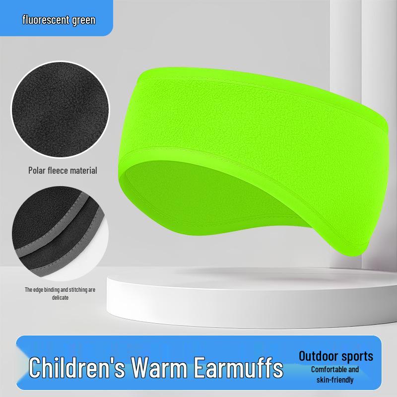 Children's Winter Ear Warmer Headband: Thick Fleece, Windproof, Cold-Proof for Running, Skiing, and Cycling.