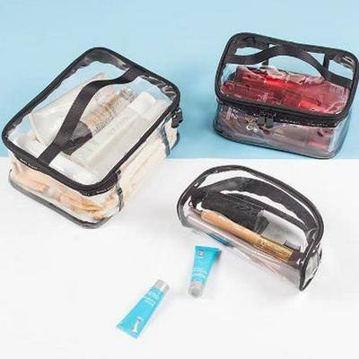 Geantă Cosmetică de Călătorie Impermeabilă Transparentă din PVC cu Mâner pentru Baie și Înot