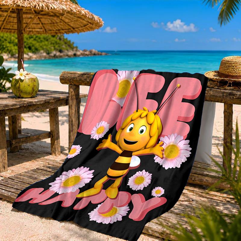Bee Adventure Maya Beach Towel Microfiber Beach Towel, Lightweight and Quick-Dry, for Summer Travel, Swimming Pool Fan Birthday Gift