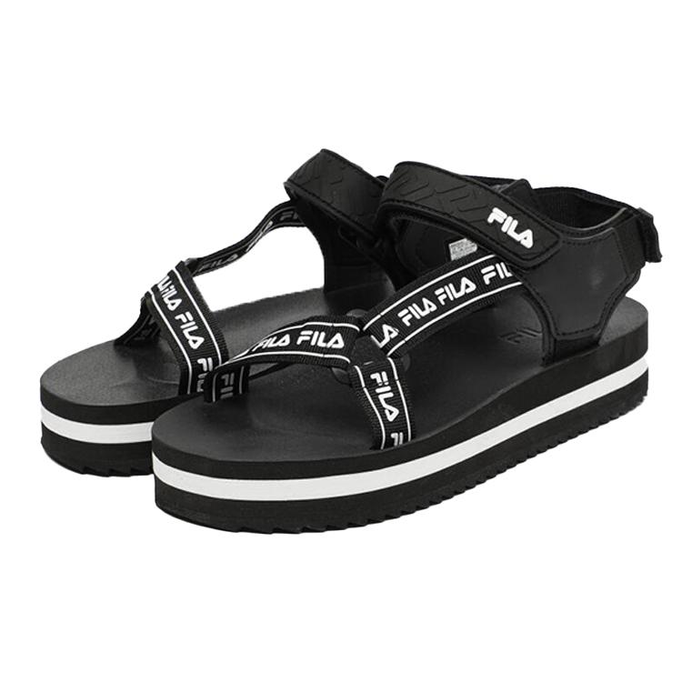 FILA Tomia Tapey Tape Sandals One Strap Sandals Unisex Black 1SM00738_001