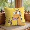 Kids Cartoon Cute Animal Cushion Cover Silky Short Plush Invisible Zipper Dustproof Sofa Pillow Case For Home Decor