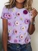 Summer Flower Bird 3D Print T-shirts Women Streetwear Harajuku Casual Fashion Y2k Short Sleeve T Shirt O-neck Tees Tops Clothing