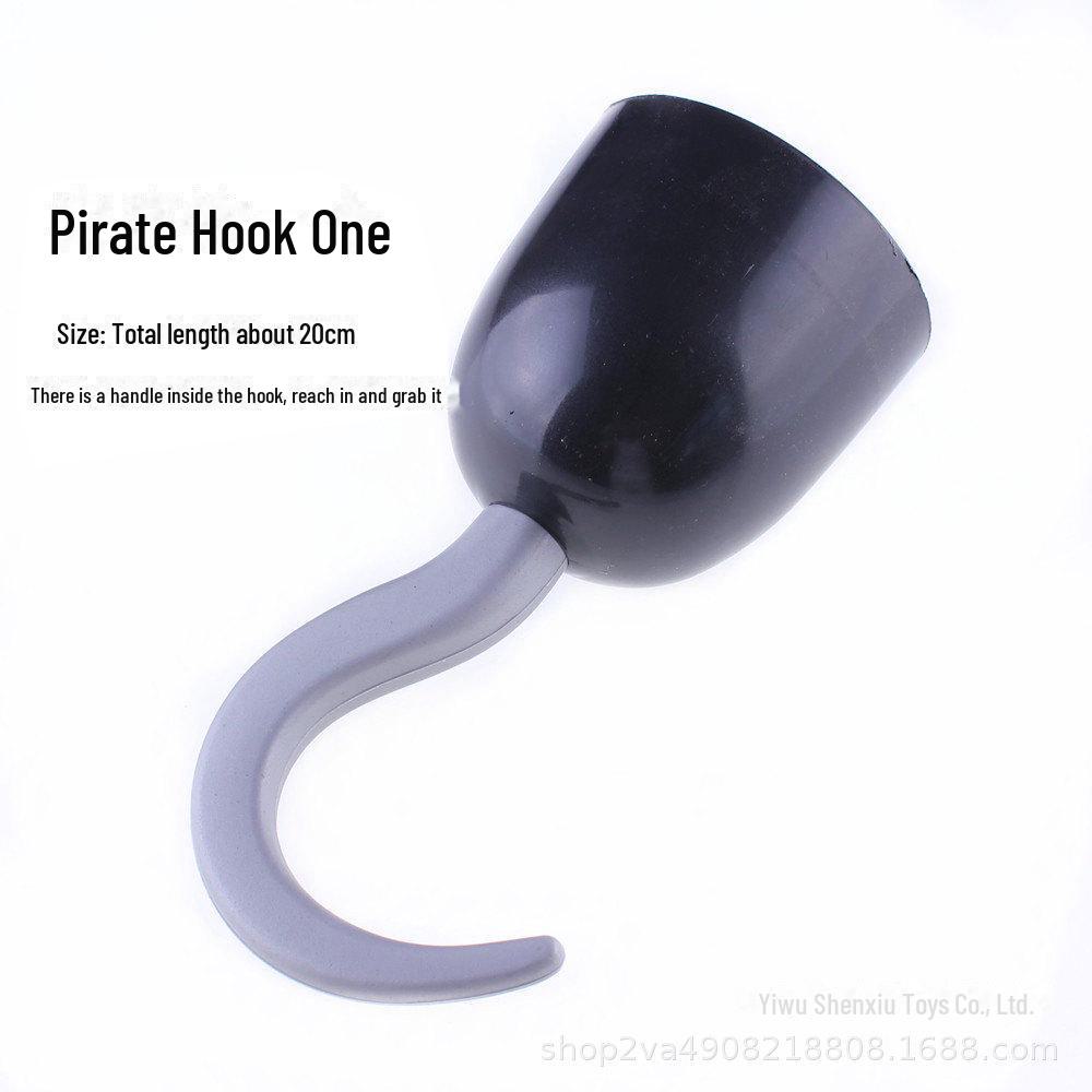 Набор пиратского реквизита на Хэллоуин: Пластиковый нож, крюк, карибский пистолет, меч Зорро и маска