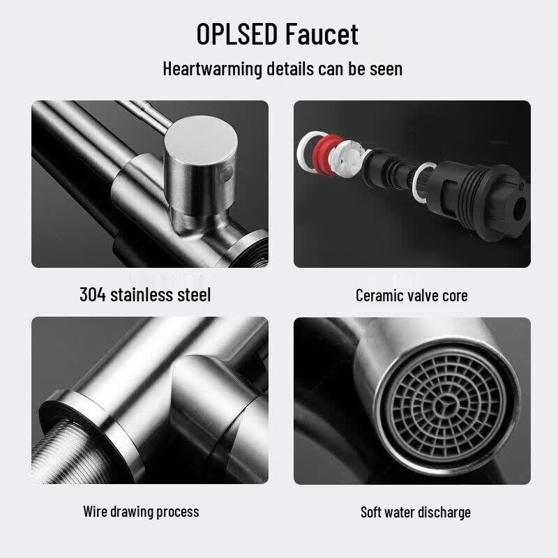 OPLSED Stainless Steel Single Cold Kitchen Faucet