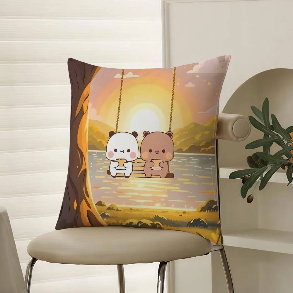 Popular Cartoon Bubu & Dudu Cute Pillow Case Comfort Sofa Bed Silky Elegant Invisible Zipper Decorative Cushion Cover