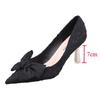 Zapatos de Tacón Alto con Lazo de Seda Verde para Mujer Sexy Punta Fina Tacón de Aguja Metálico Zapatos para Boda Fiesta Mujer 2026 Primavera Bombas
