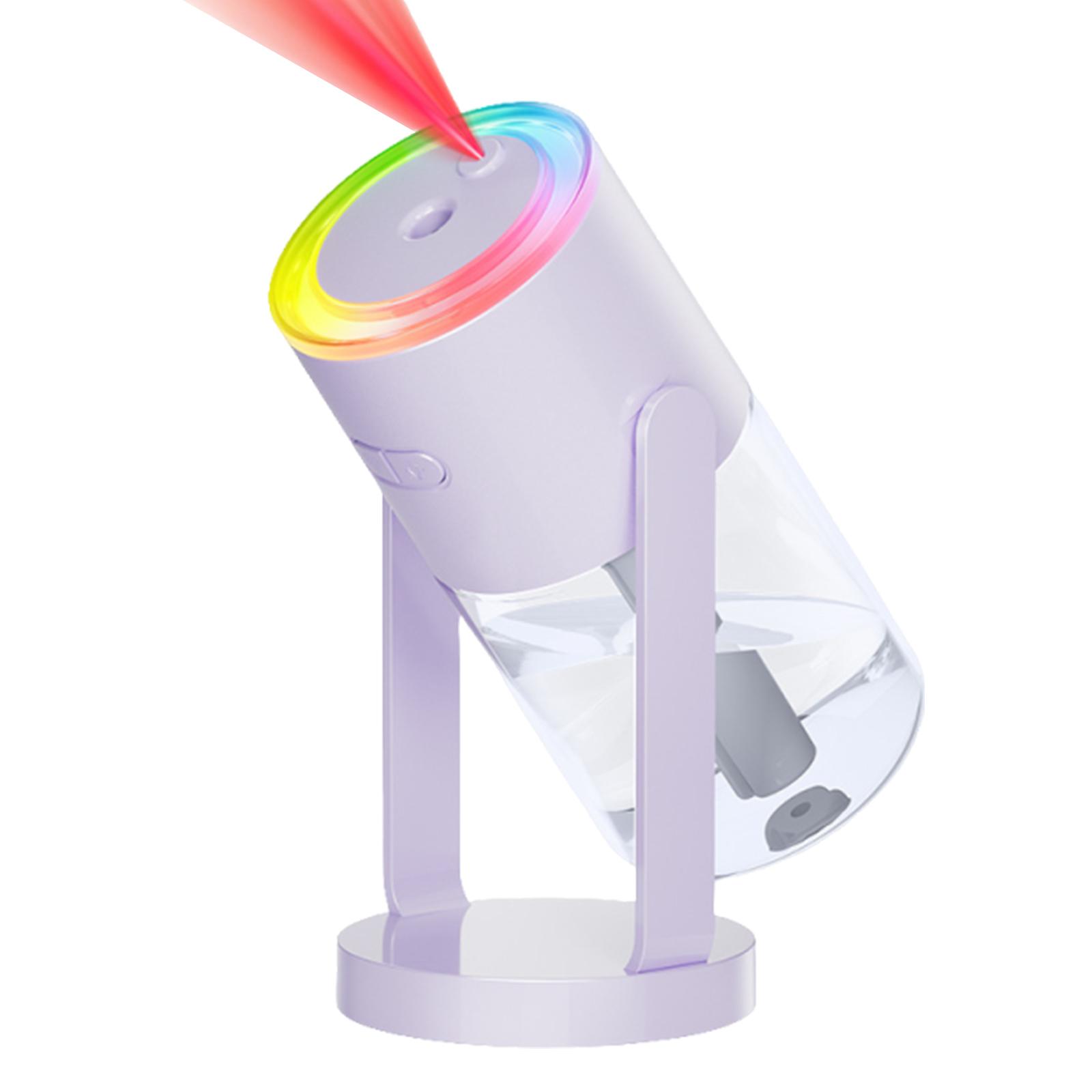 

280ML Ultrasonic Quiet Humidifier with Night Light Star Projection Diffuser USB Smart Car Humidifier for Bedroom Home Office фіолетовий