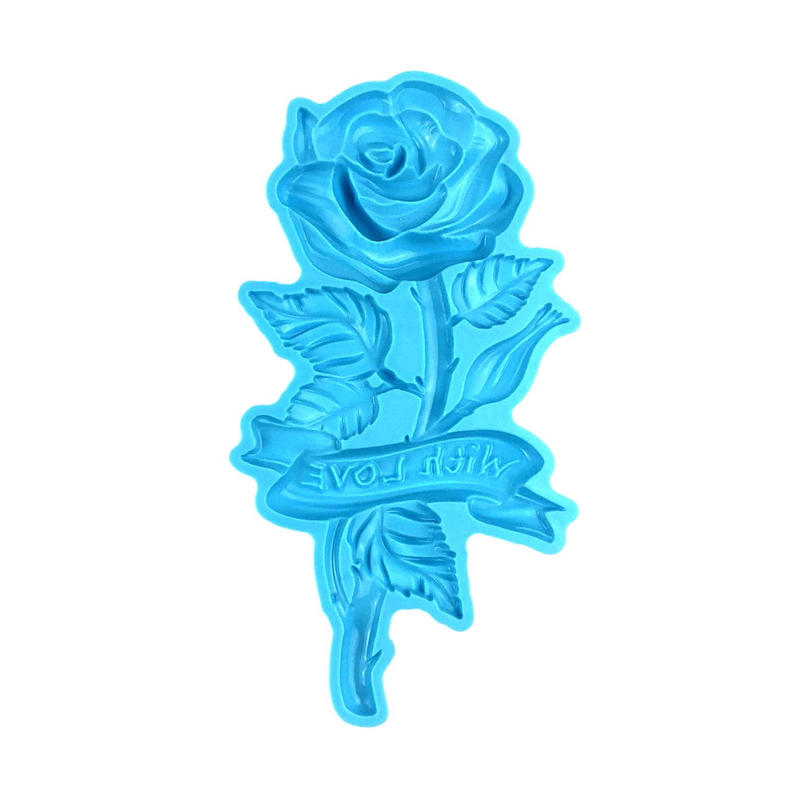 

Wall Hanging Resin Moulds Rose Flower Silicone Mold Stereo Epoxy Resin Mould for DIY Craft Valentines Home Decoration 1 синий