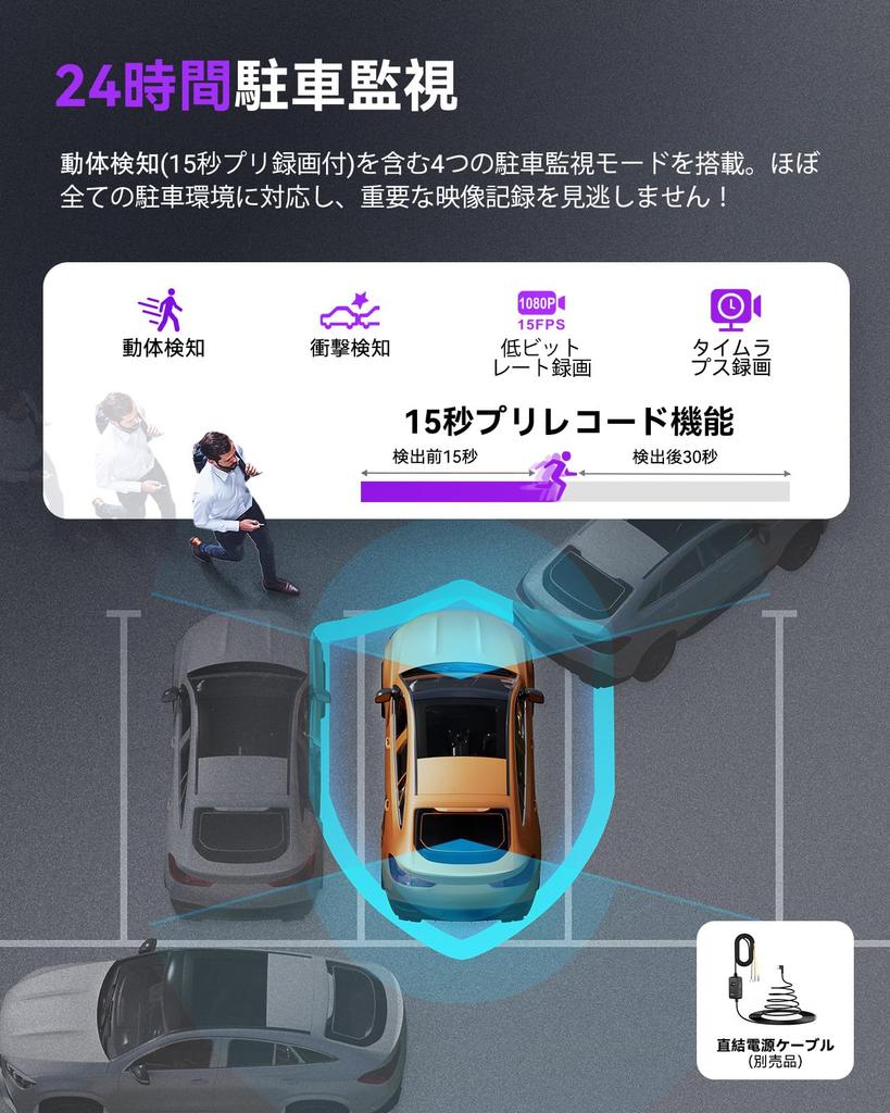 Front and Rear VANTRUE S1 Pro Max Dash Cam with 8MP Front and Rear Sony STARVIS 2 IMX678 Night PlatePix Enhanced License Plate IP67 Waterproof Rear