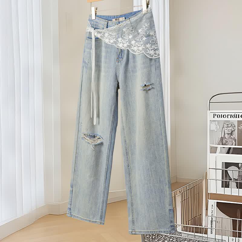 Shechi Women s High-Waisted Straight-Leg Jeans L