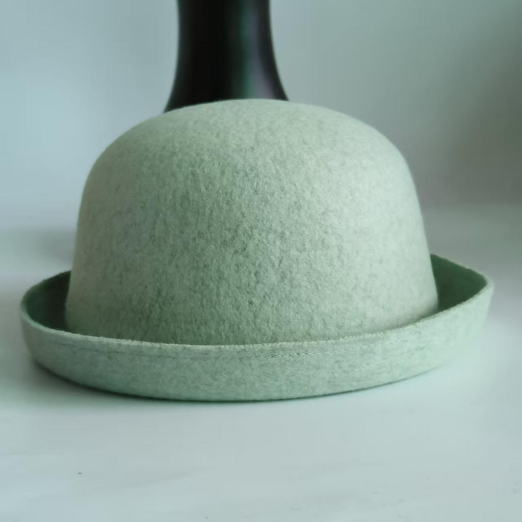 100% wol bolhoed Tophoed dames heren effen derby hoed Kerkhoed Herfst winter koepel Britse klassieker vintage vilten tophoed