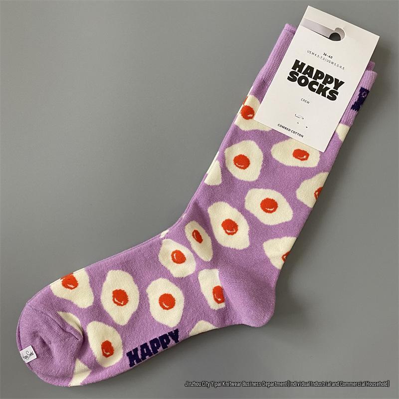 

Happy Dopamine Trendy Women s Cute Cartoon Cotton Mid-Calf Socks 36-41