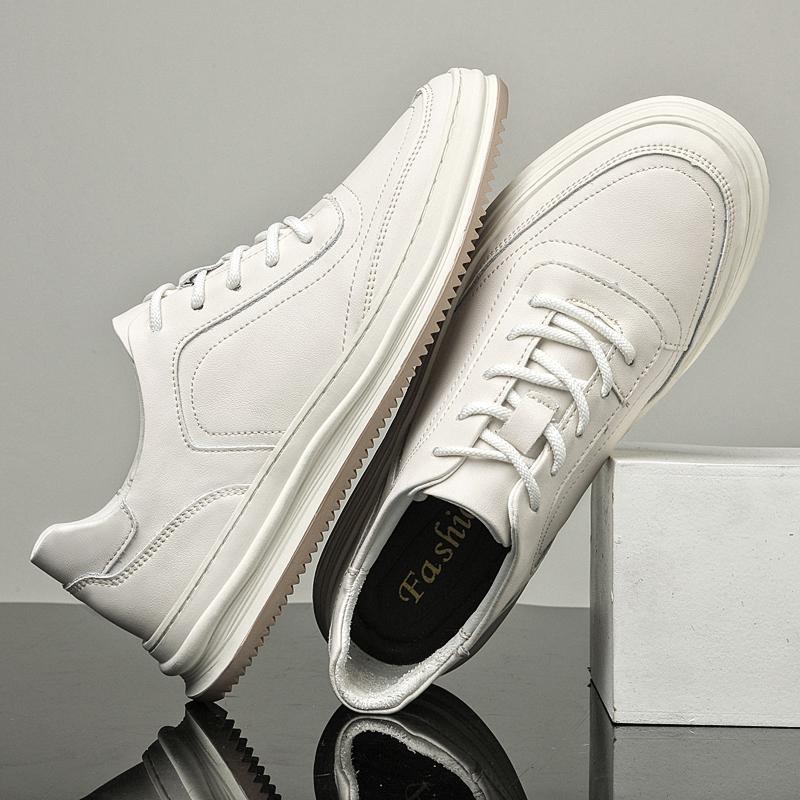 Men's Trainers Shoes New Autumn Genuine Leather Sneakers Non-Slip Lace-Up Casual Shoes Hollow Out Male Treking Footwear Trainers