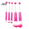Eye Shadow Brushes 5Pcs Beadable Makeup Brush Set, DIY Cosmetic with Blank Bar, Women Tools Contouring Concealer Eyebrow Foundation for Girls
