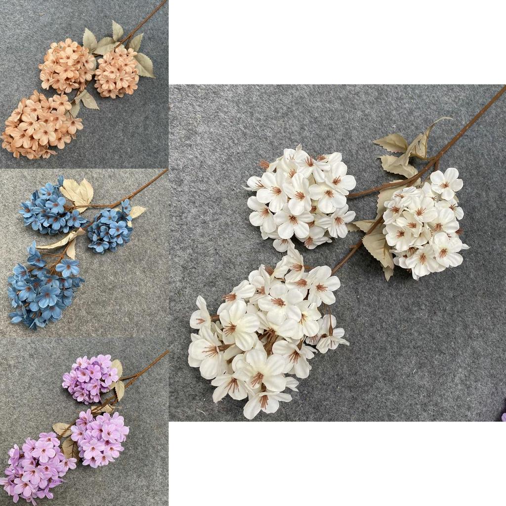 Lifelike Faux Hydrangea Stems Wedding Decorations Table Centerpiece Event Staging Supplies 75 Chars