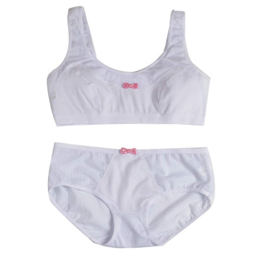 

Большой размер Real JS Серия A90 XXL Беспроводной сетчатый бюстгальтер и трусики Спортивный набор TOKYO GOODS MARKET PURebon, Бюстгальтер, (белый)