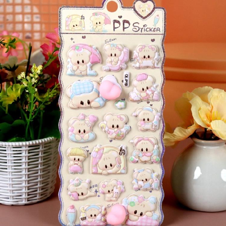 Reusing Tiny Sticker for Phone Case Notebook Handcraft Cute Puffier Sticker for Kids, 3D Design Sticker for Boys Girls