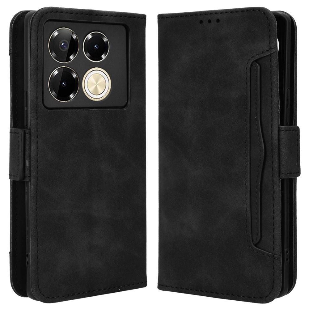Flip Case for Infinix Note 40 Pro, Card Slot, Black
