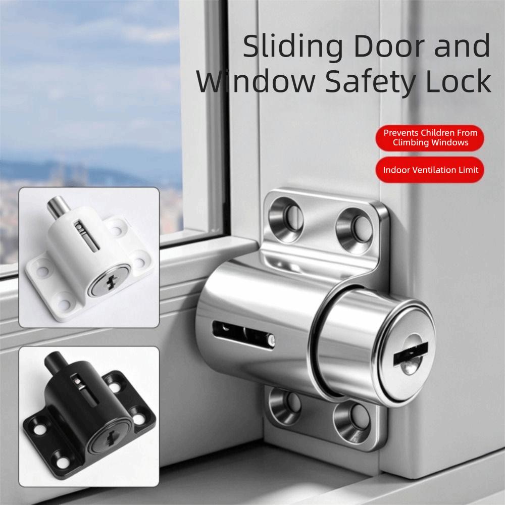 Aluminum Alloy Window Security Lock Fixed Buckle Child Safety Protection Lock  Sliding Door