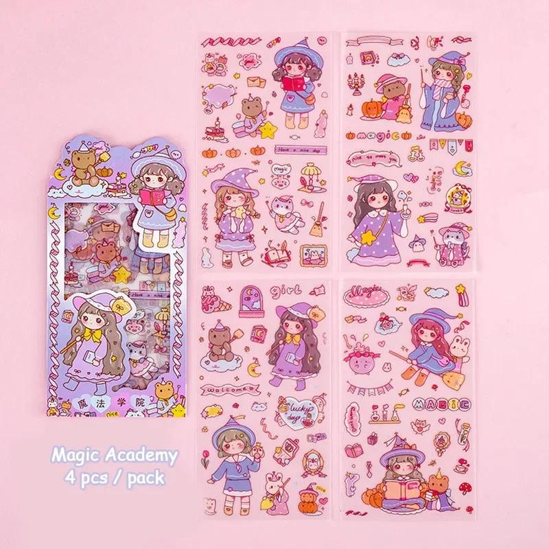Kawaii Girl Stickers Cute DIY Scrapbooking Journal Decor Princess Stickers Kids Gift Stationery School Supplies