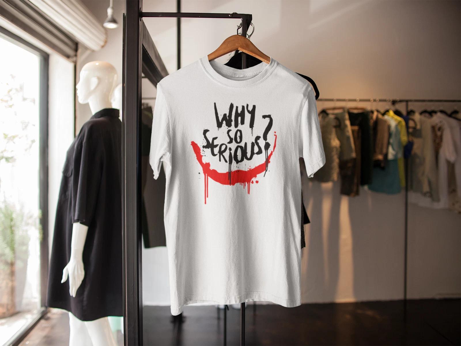 WHY SO SERIOUS JOKER INSPIRED T-shirt ADULT KIDS JOAQUIN PHOENIX BATMAN 2019 L