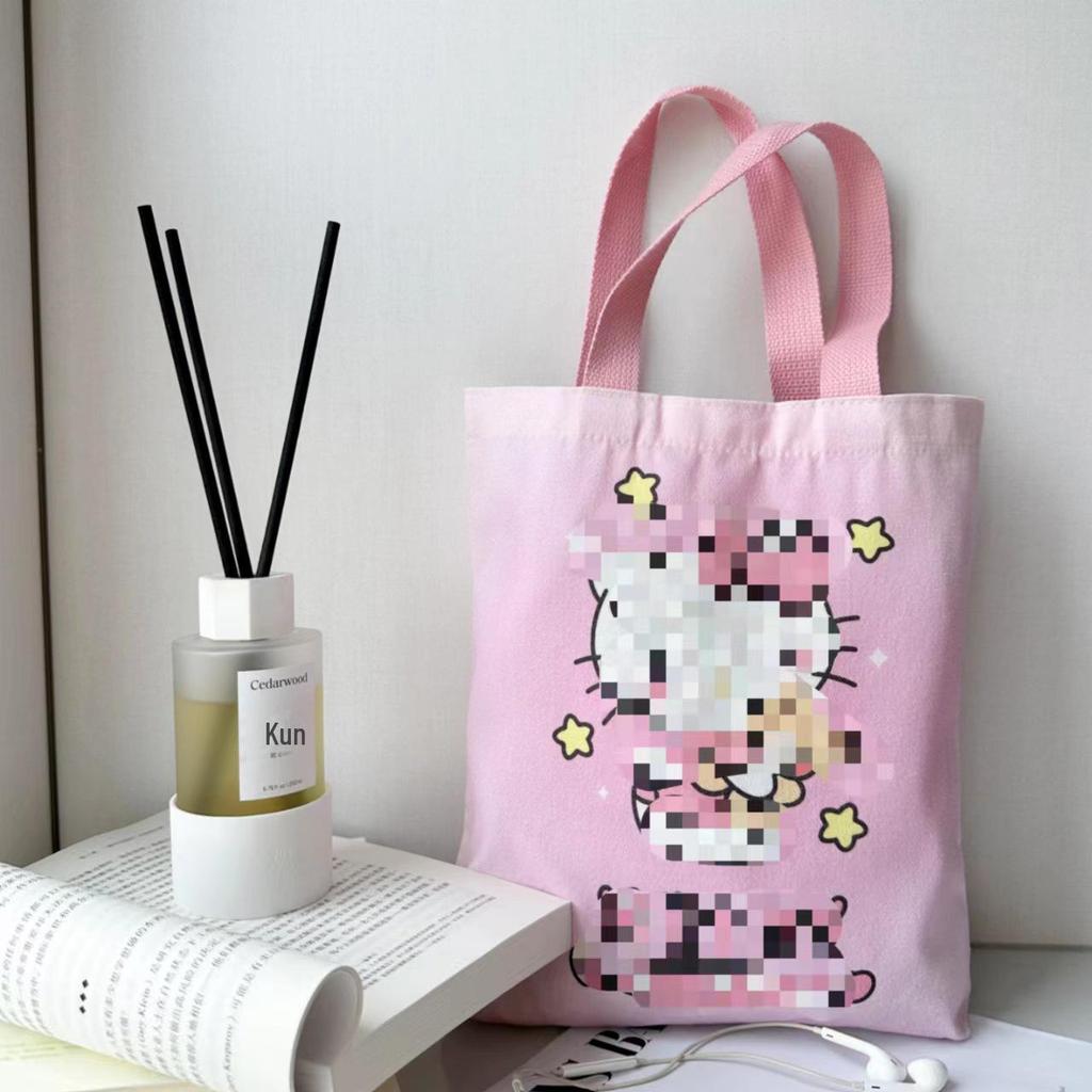 Festive Dragon Canvas Handbag: Large Capacity New Year Student Shoulder Bag