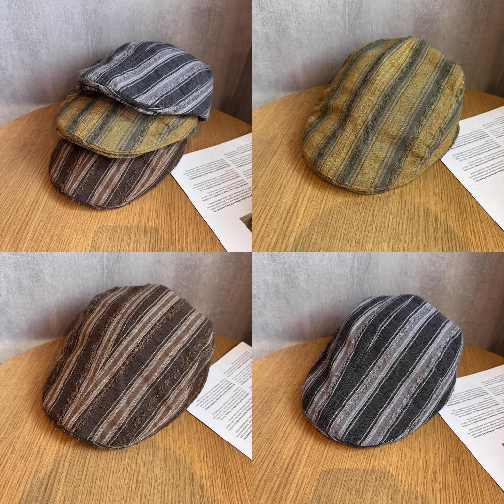 Vintage Retro Cotton Linen Flat Cap With Sun Protection For Women Autumn Winter