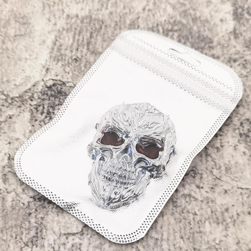 Metalowe Naklejki Samochodowe 3D Duch Czaszka Metalowy Znak Odznaka Naklejka na Samochód Złota Czarna Czaszka Szkielet Samochód Motocykl Naklejki