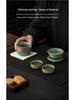 Five Great Kilns Portable Travel Tea Set: One Pot and Two Ceramic Cups Souvenir Gift