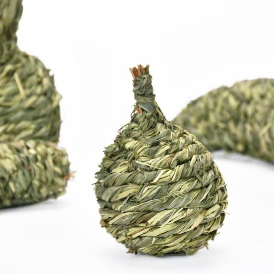 Pet Chew Toy Fruit Shape Natural Grass Relieve Boredom Rabbit Hamster Chinchilla Guinea Pig Squirrel Gerbil Teeth Cleaning Toy Pet Supplies