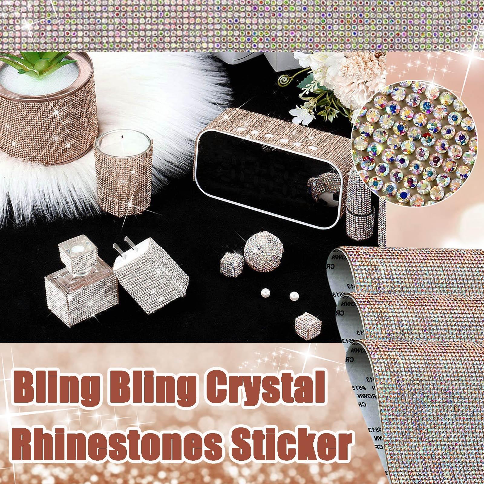 Glue Flatback Sticker Bling Car Rhinestones Sticker Fix Bling Rhinestones Crystal Diy Crystal Decoration Wall Sticker It Up One Size