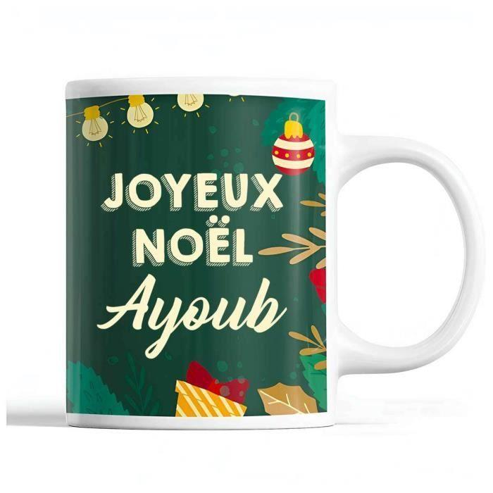 Mug - Noël Ayoub Green - Ceramic - Printed Front/Back - Secret Santa Gift Idea