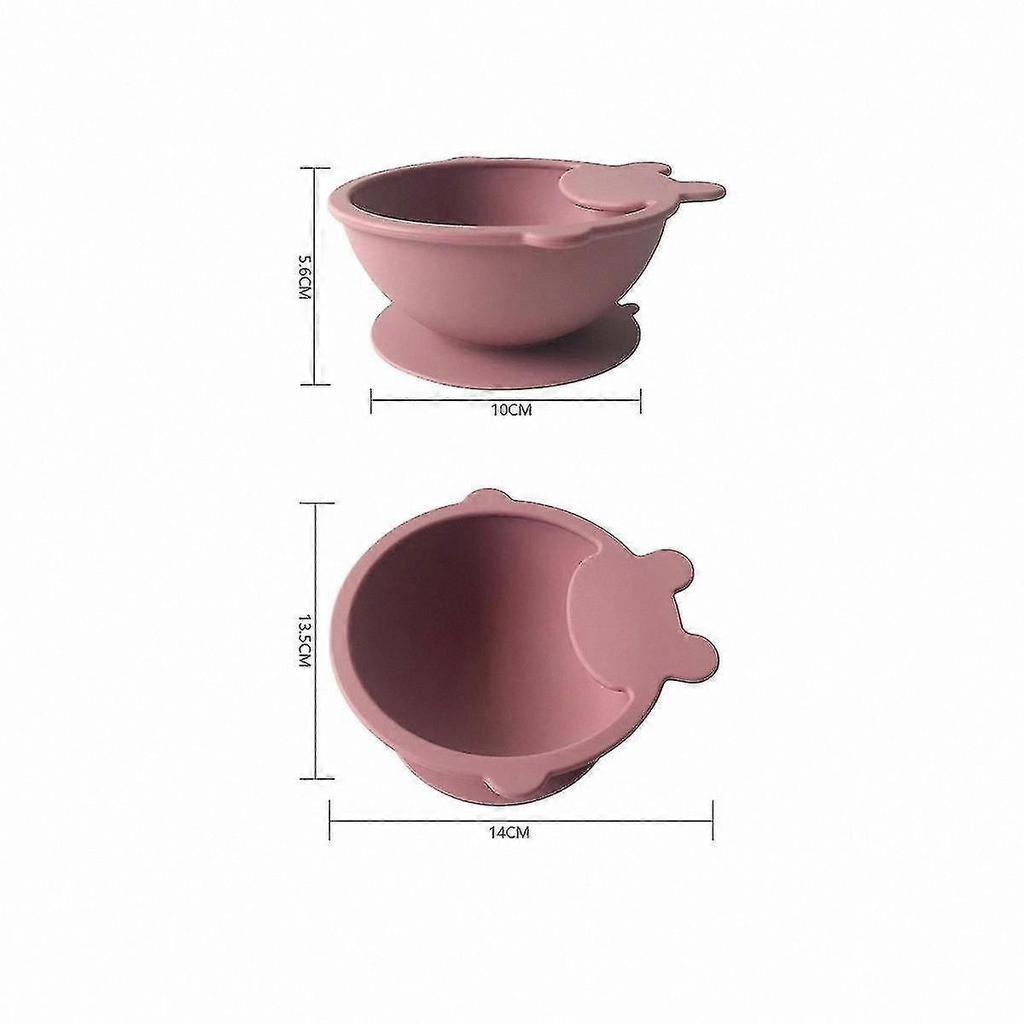 Silicone Baby Feeding Set with Spoon and Suction Bowl - First Stage Silicone Plate for Toddlers