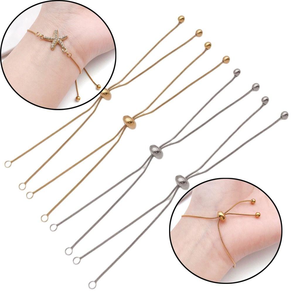 5Pcs Silver Necklace Extender Gold Stainless Steel Chains Necklace Adjustment Accessories